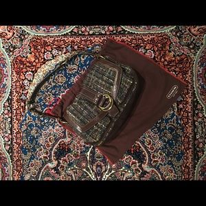 Coach Chelsea Boucher Tweed Leather Bag